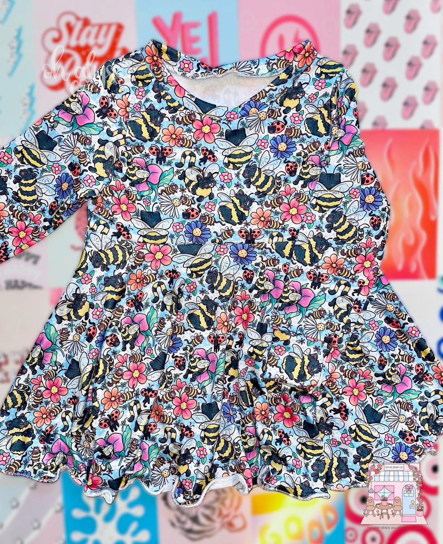 5T bee peplum