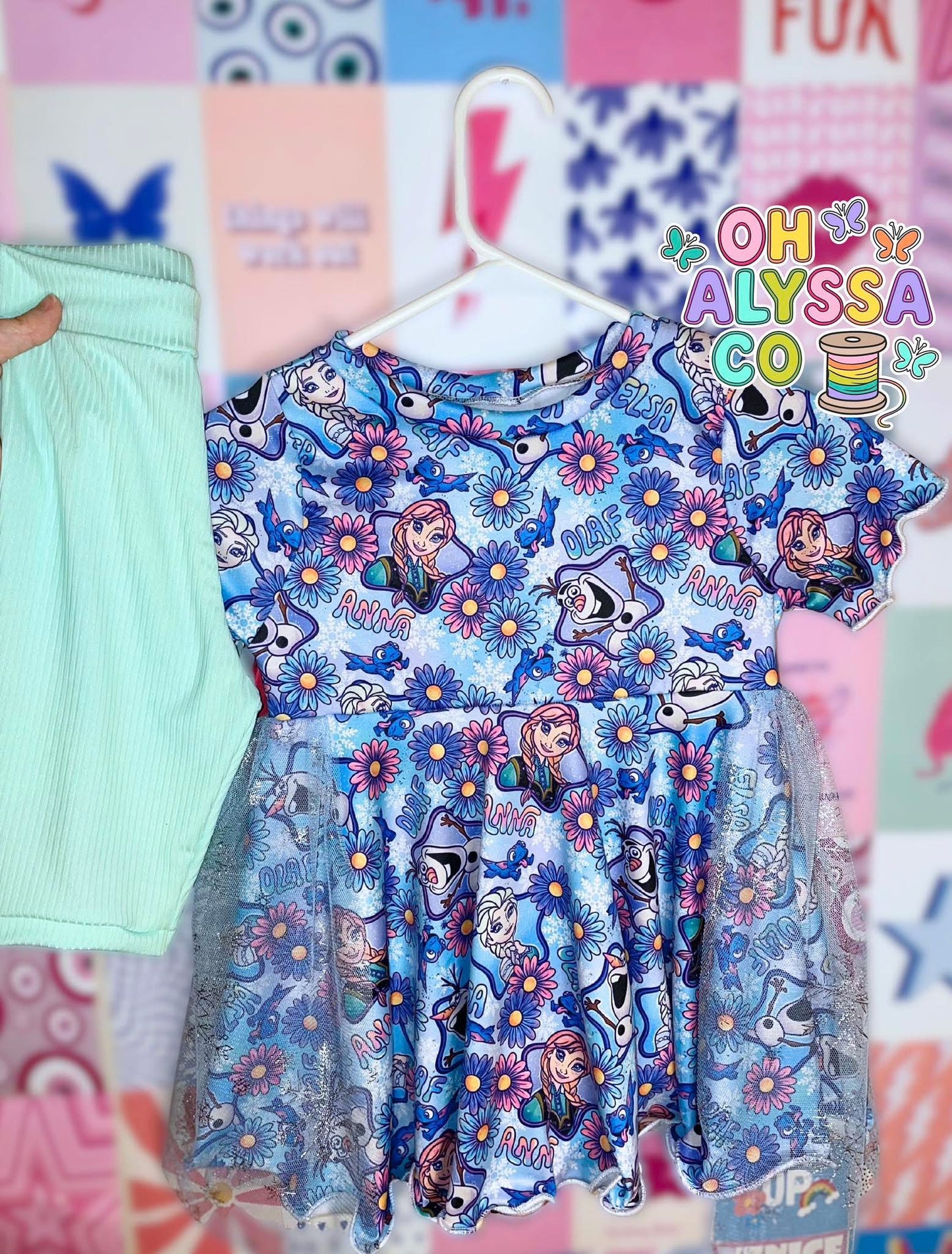 7Y Freeze Sister Peplum Biker Set