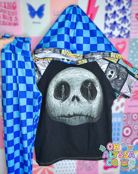5T upcycle set (raglan hoodie + leggings)