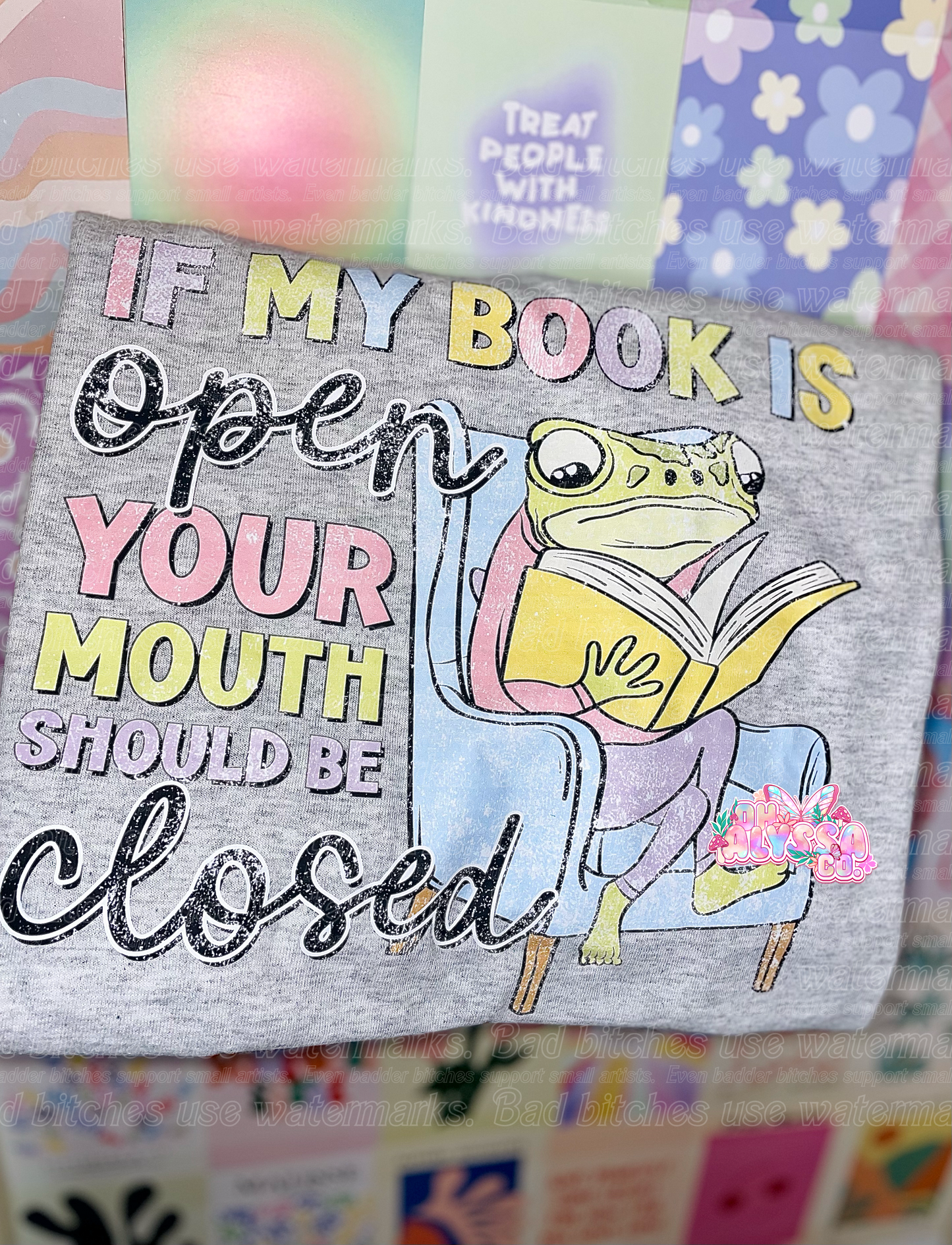 If my book is open your mouth should be closed