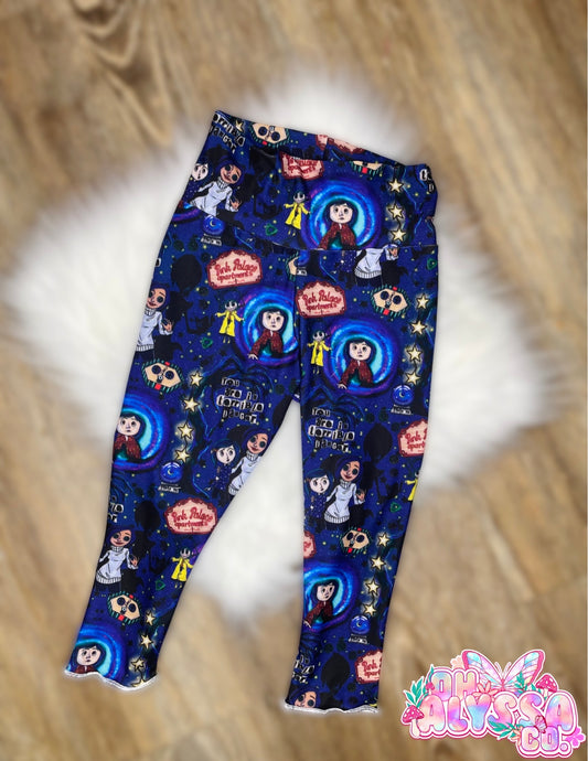 2T Button girl leggings