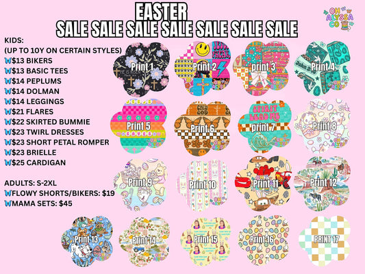 EASTER SALE (Add size to notes)