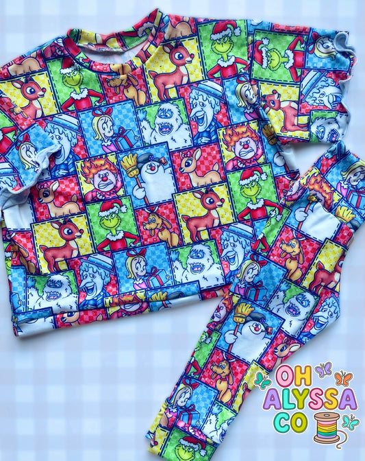 18/24M vintage Christmas set (leggings boxy tee)