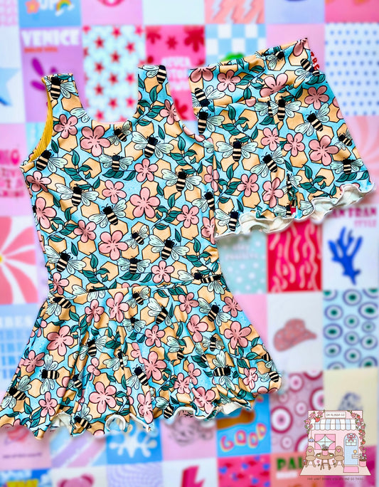 6/7Y peplum biker set