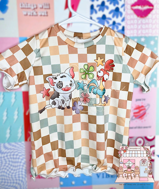 4T lettuce hem Tee