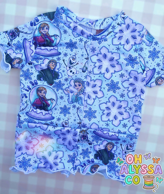 2t freeze girls split tee
