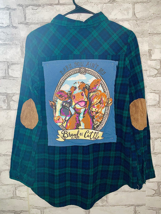 Cow Flannel UPCYLCE