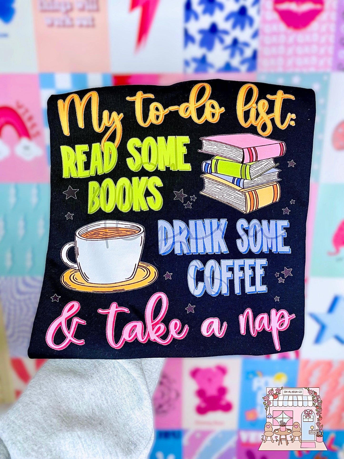 My to do list read books, drink coffee